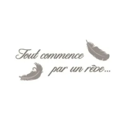 STC Stickers Muraux Tout Commence Par Un Rêve 46,5x107cm